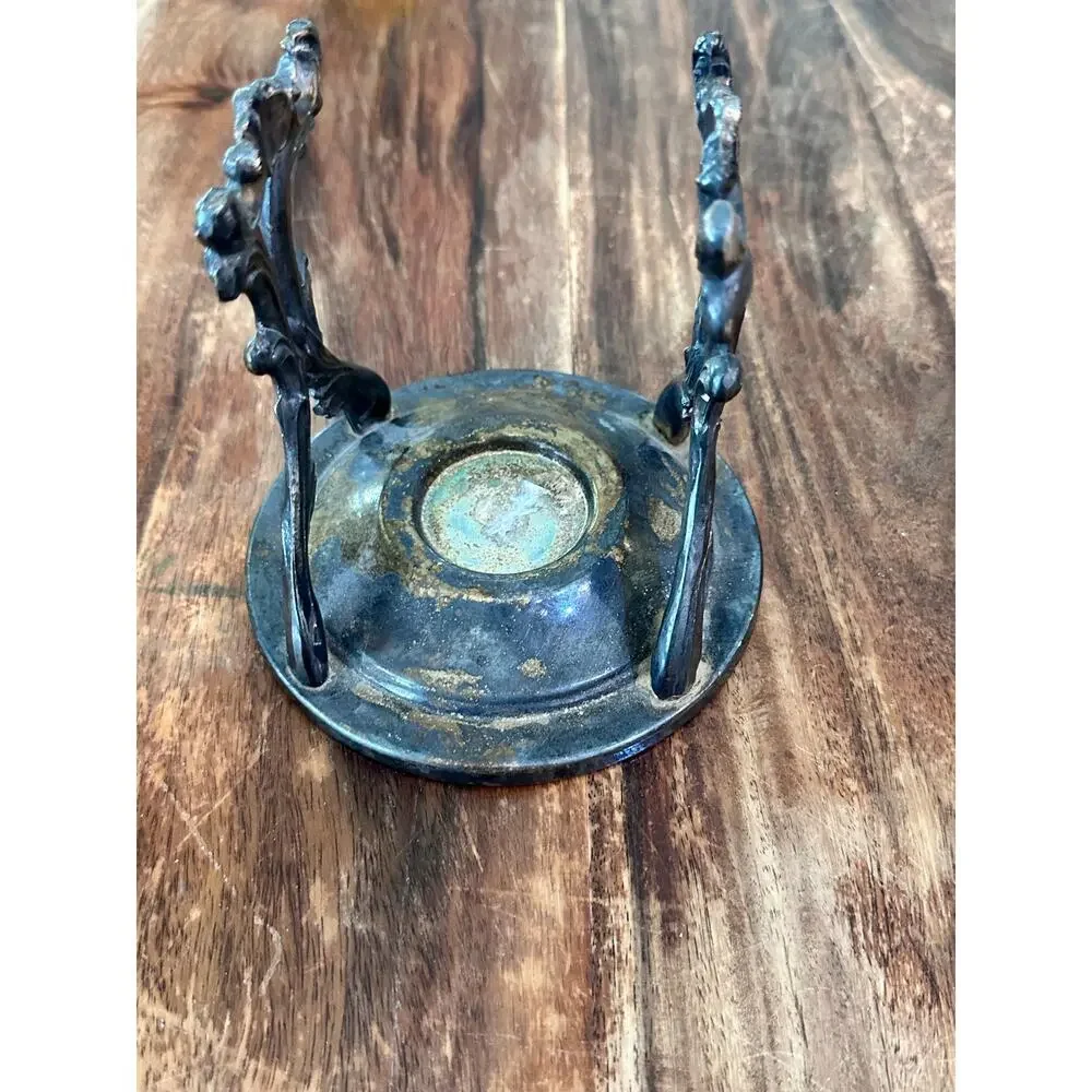 Vintage Silver Plate Carafe Coffee Tea Holder Stand